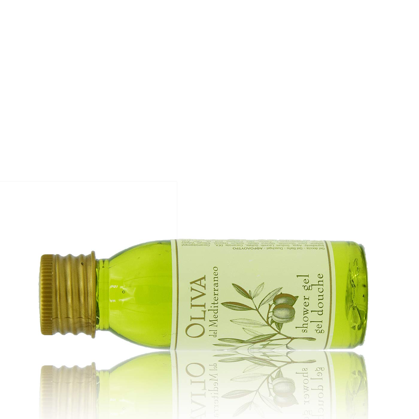 Awek.eu 100 Stück Hotel Duschgel mit Olivenöl Flasche 30ml Oliva Serie