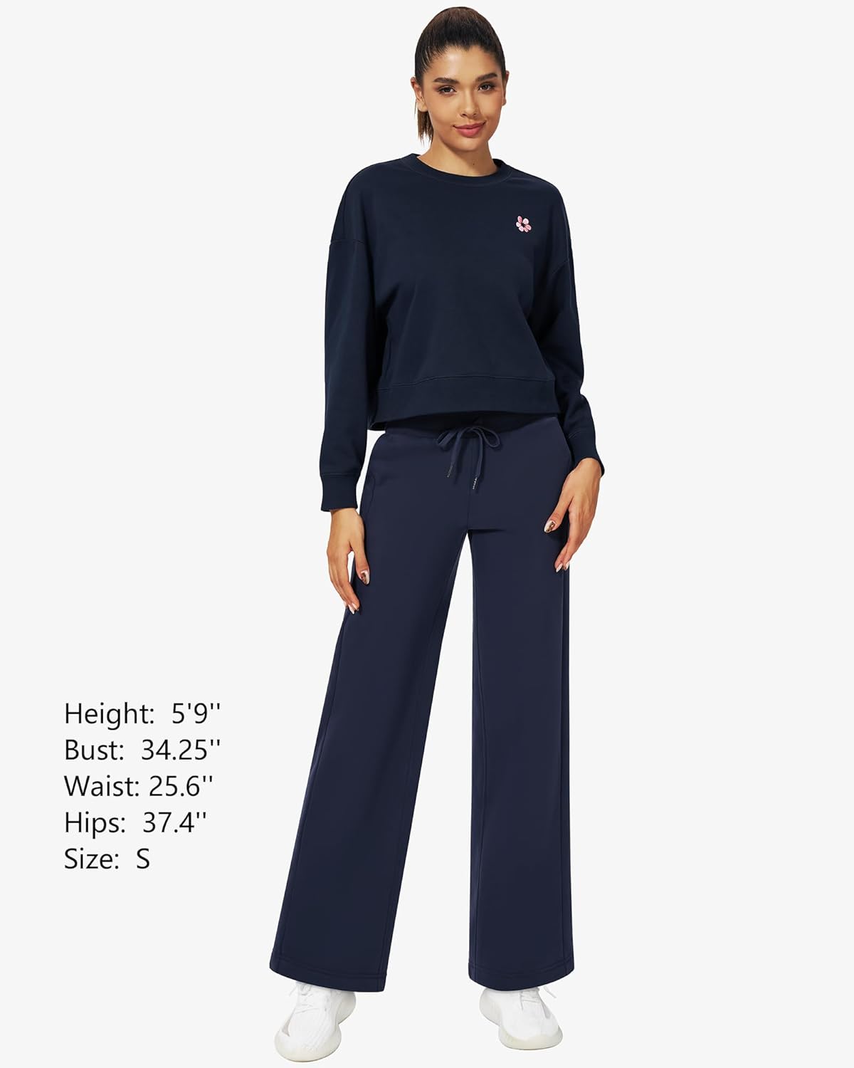 Stelle Womens Sweatpants Elastic Waist Drawstring Lined Straight Leg Pants Lounge Baggy Fleece Joggers with Pockets - Image 7