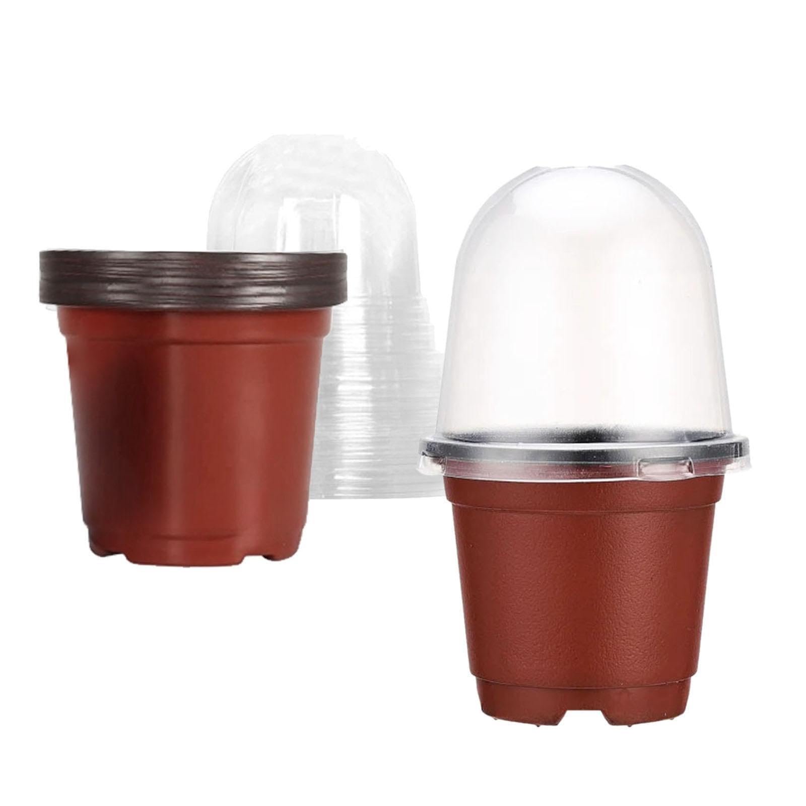 QIXCXAZ Planting Cups Set Includes Small Plants Nursery Pots With Humidity Lids Designed To Germination And Seedling Health Small Plants Nursery Pots With, Red