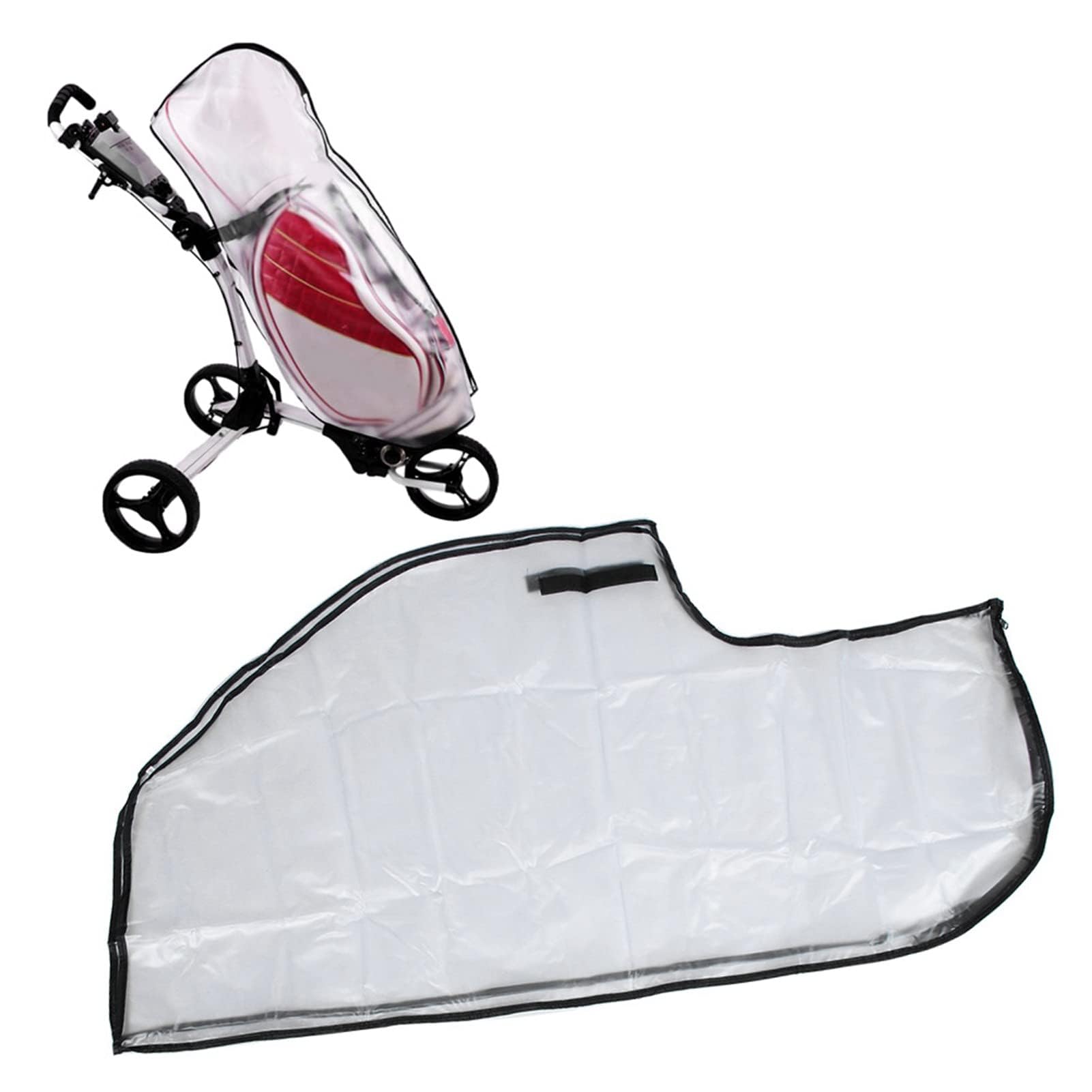 Golf Bag Rain Cover, Waterproof Golf Push Carts Rain Protection Cover Golf Bag Transparent Cover Rain Cover Bags Raincoat for Golfer Golf Bag Golf
