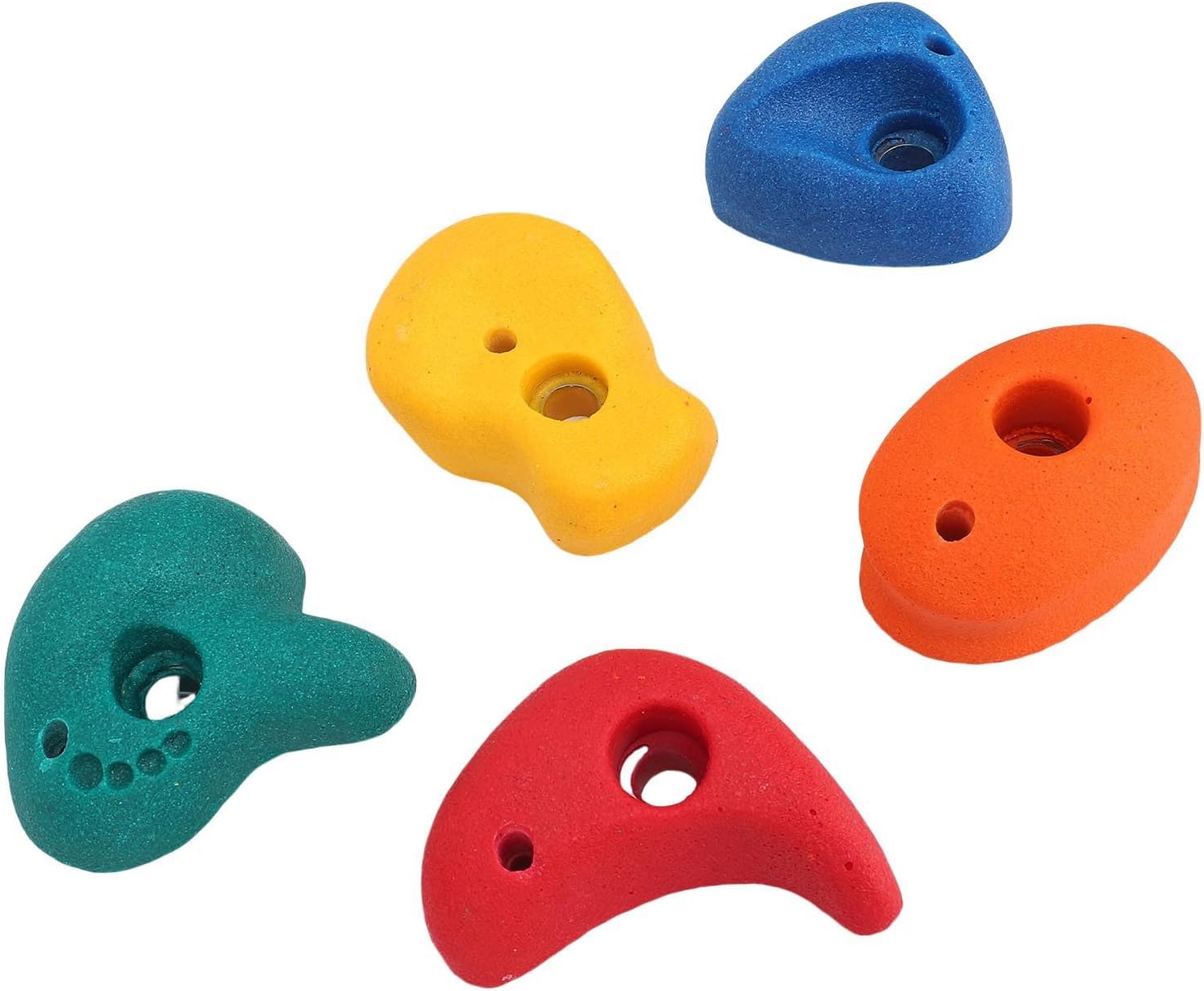 Sorandy 5 Pcs Climbing Holds, Colorful Resin Wall Grips, Kids Climbing Rocks with Mounting Hardware, Ideal for Indoor Outdoor