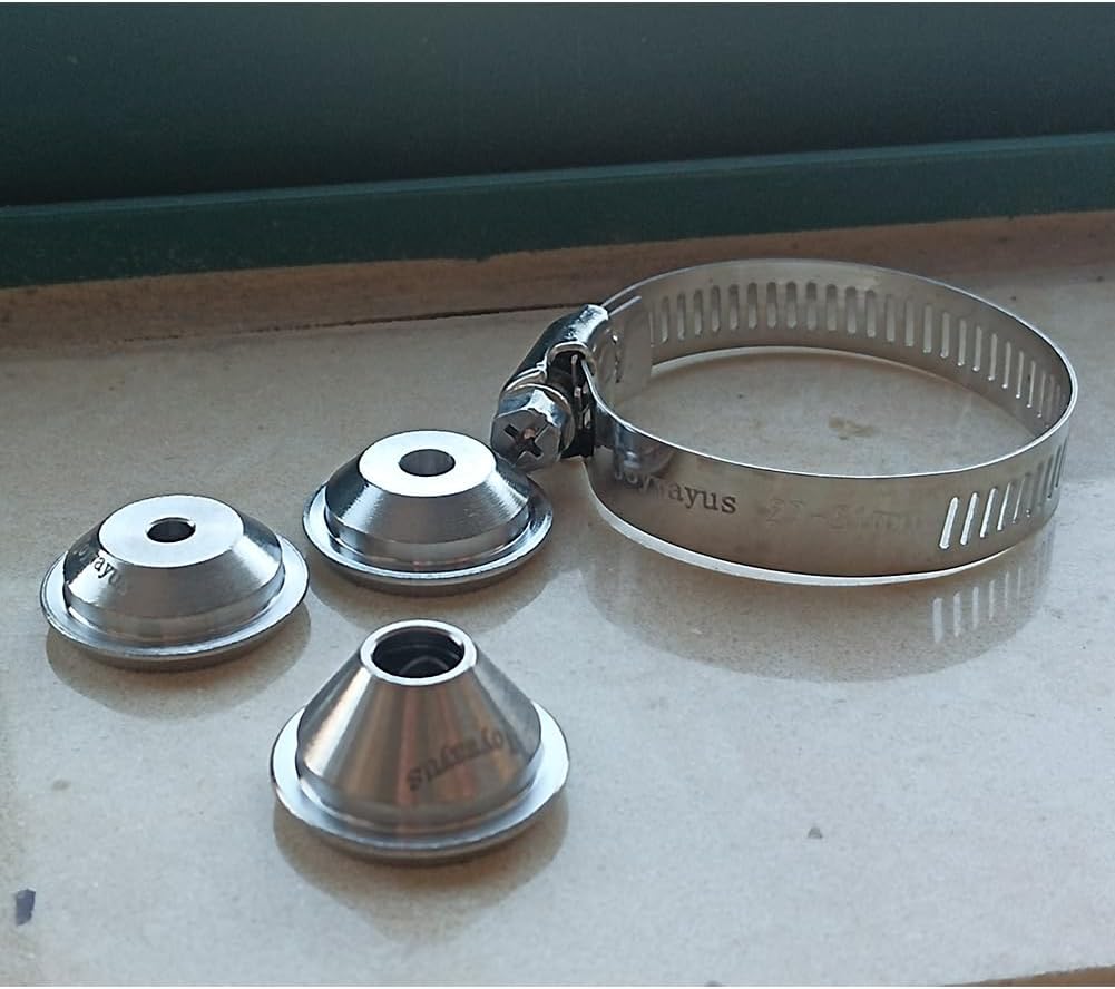 Joywayus 4.0mm/6.0mm/8.0mm Nozzle Replacement Parts with Stainless Steels Clamps for Air Hopper Spray Gun Paint Texture Drywall Painting Sprayer