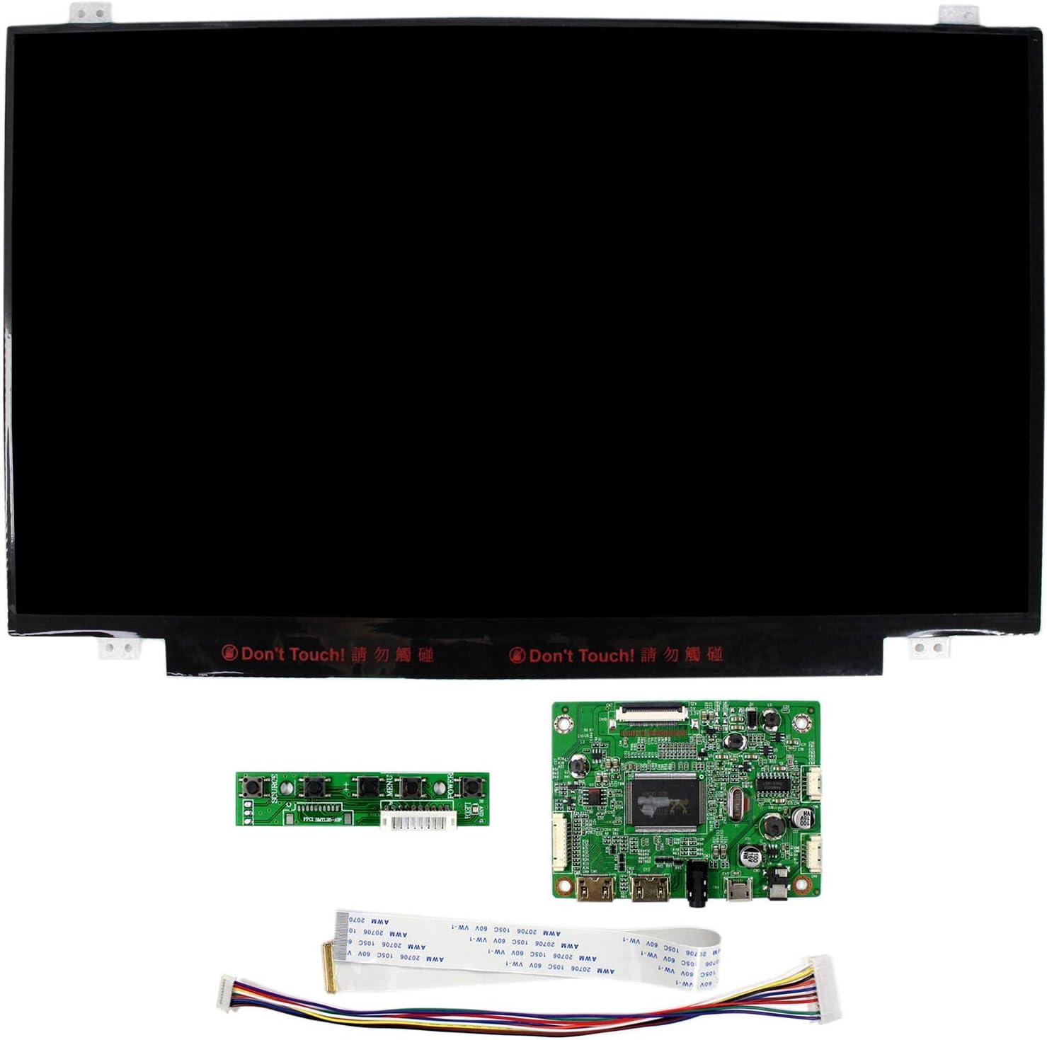 VSDISPLAY 14" IPS LCD Screen 14 inch 1920X1080 B140HAN01.1 with 2 Mini LCD Controller Board