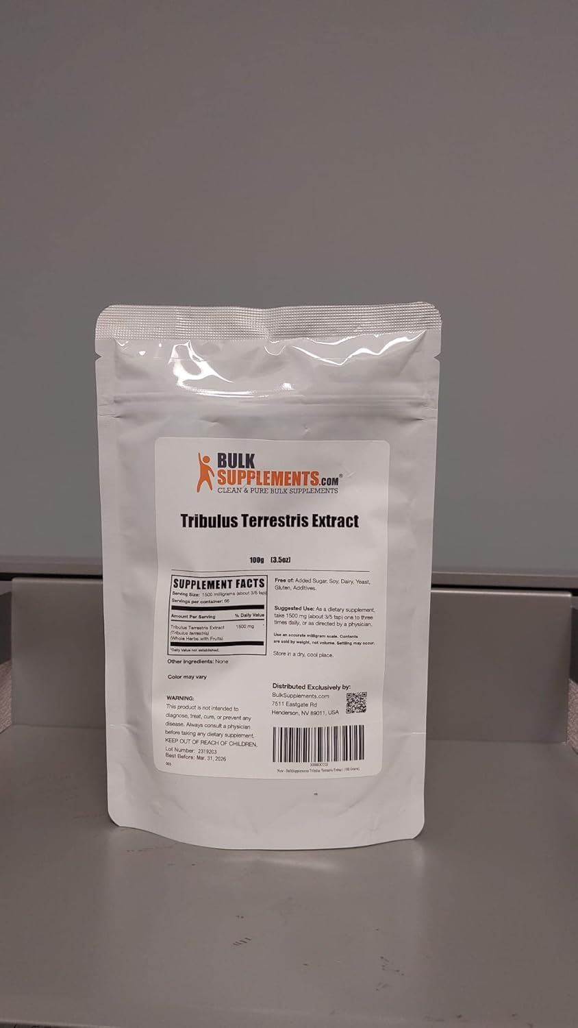 BULKSUPPLEMENTS Horny Goat Weed Powder, 500g with Ashwagandha Root Extract Powder,500g & Tribulus Terrestris Extract Powder, 100g Bundle : Health & Household