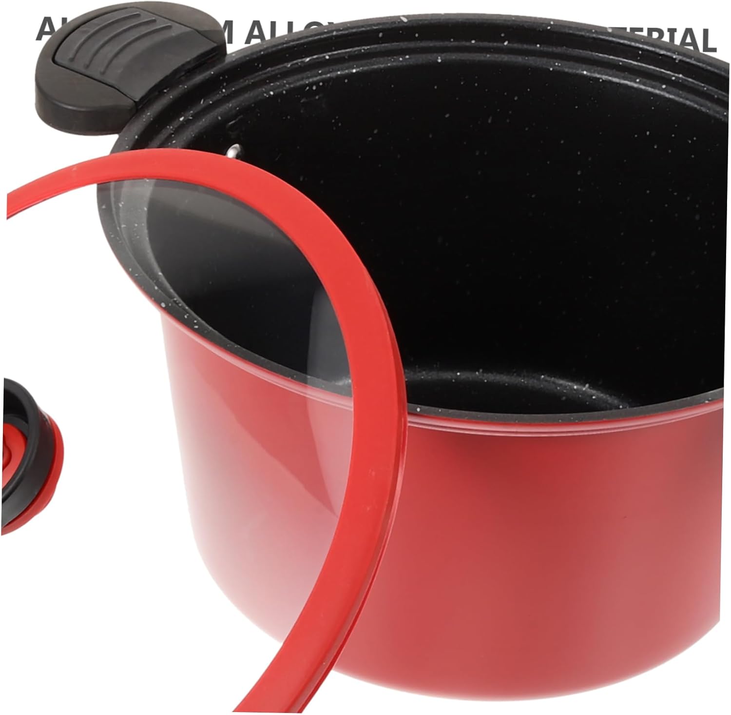 OUNONA 6L Nonstick Low Pressure Cooker for Gas and Induction Stoves Portable Household Kitchenware Easy-Release Lid for Home Cooking