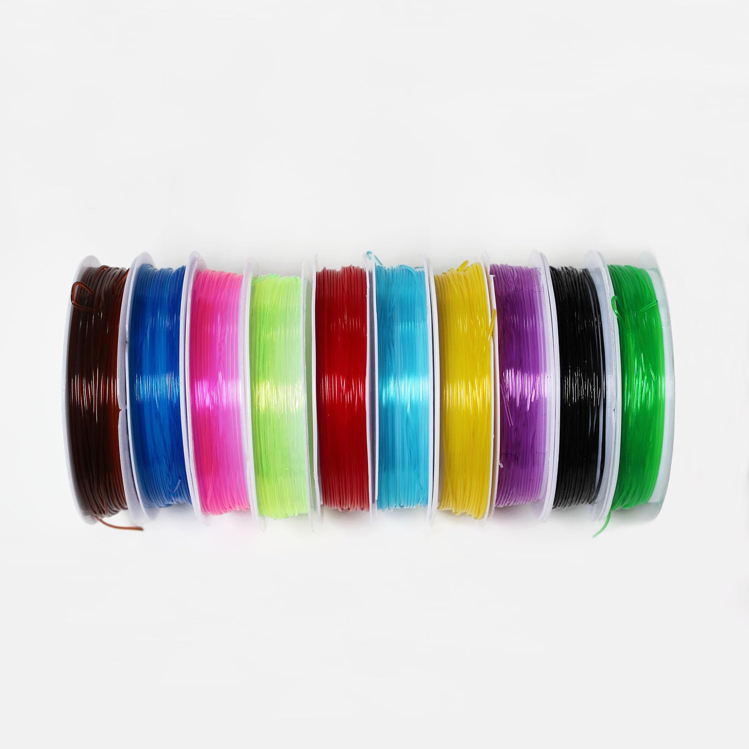 Tigofly 10 pcs 0.8mm 1/32" Fly Tying Rib Round Larvae Nymph Ribbing Clear Stretch Body Fly Tying Line Thread Materials