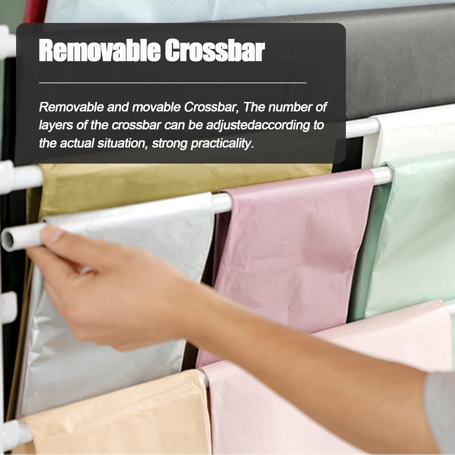 Floor Standing Display Stand,Rolling Ribbon Rack Organizer with 4 Wheel, Large Heavy Duty Scarf Stand, Towel Display Rack for Storage Wrapping Paper/Vinyl Rolls（Black-80cm/31.5inch）