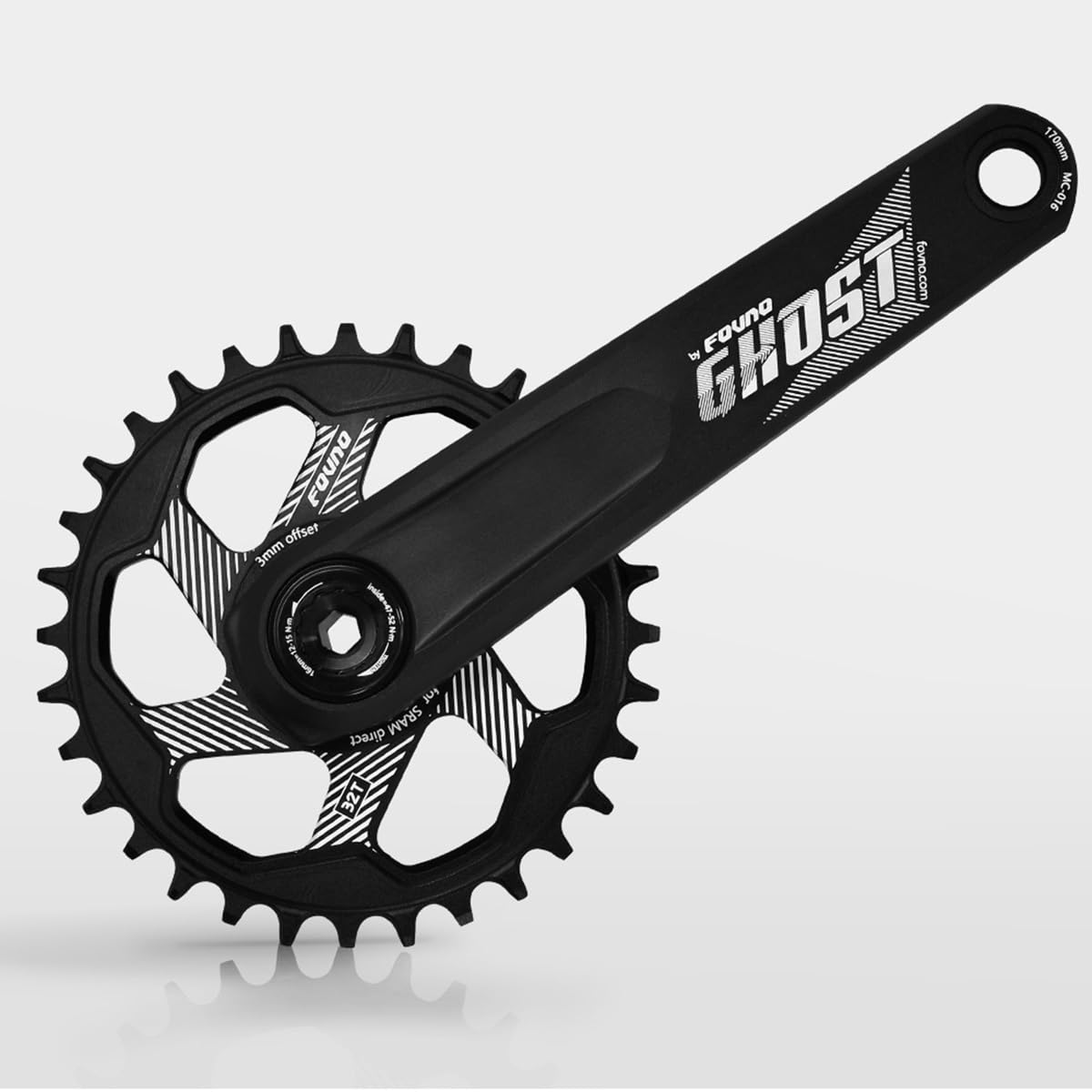 Guarnitura Integrata Cava GXP per Mountain Bike, 170 mm, 175 mm, da 30 a 36 Denti, Corona Singola, in Lega CNC, per 8 e 12 velocità.