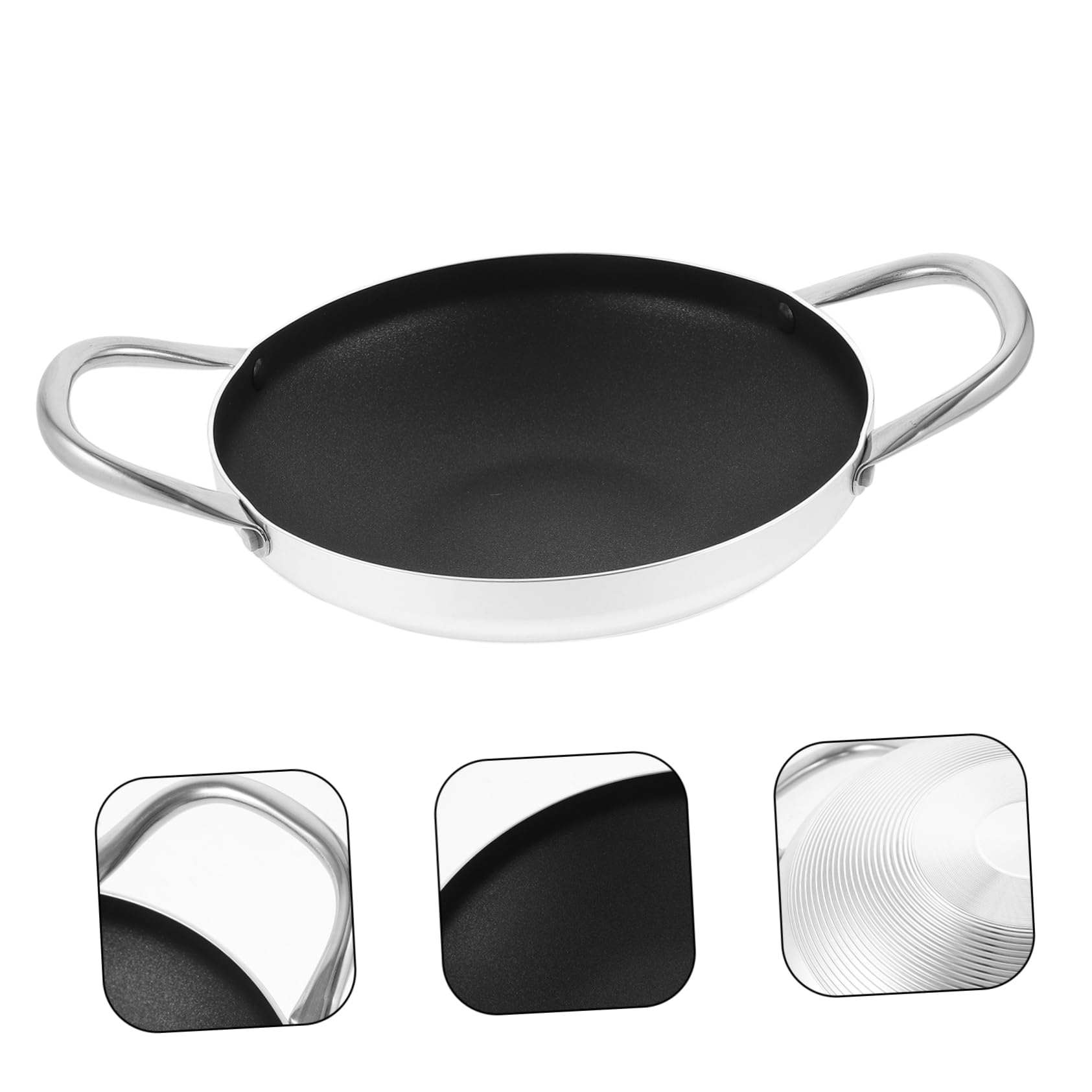 OKUMEYR Home Cooking Pan Aluminum Paella Pan Double Handle Rapid Heat Transfer Safe Cooking