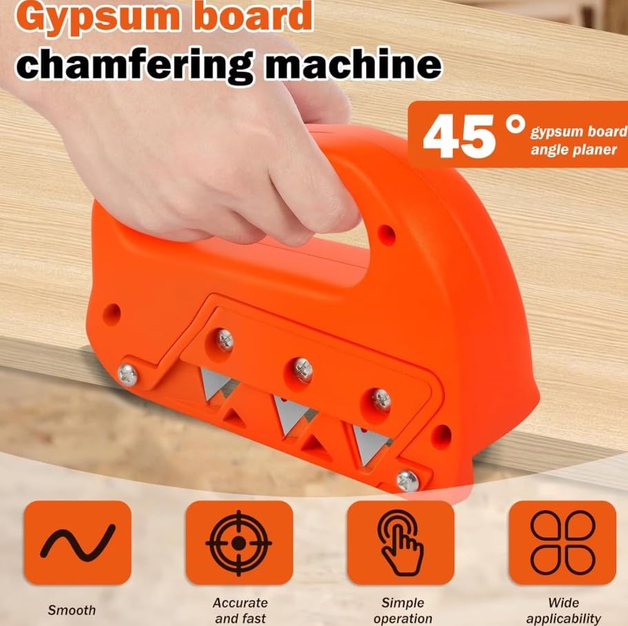Image of XOYO Edge Bevel /Chamferer Hand Planner Trimmer | 2 options (45 & 60 Cutting section) with FREE 10 nos replaceable Blades | Suitable for Plasterboard /Gypsum /Acrylic /MDF and other soft woods