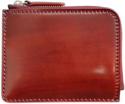 Amazon Otto Due ミニ財布 イタリア産馬革 高級レザー コードバン L字ファスナー Novapel社 ボルドー 財布