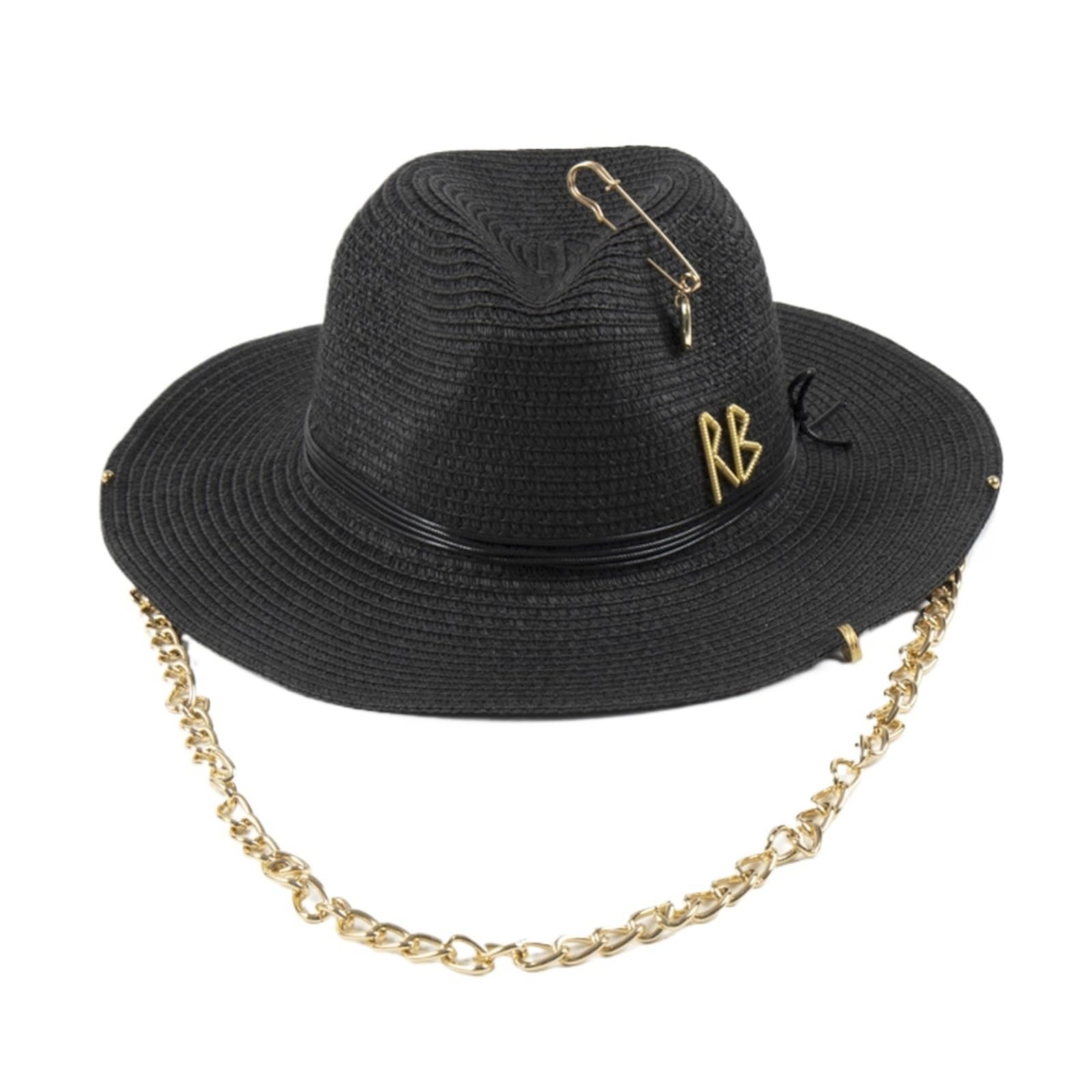Cappello da Spiaggia in Paglia Premium, Classico Cappello da Sole a Tesa Larga per Donna, Accessorio per Le Vacanze e la Protezione Solare