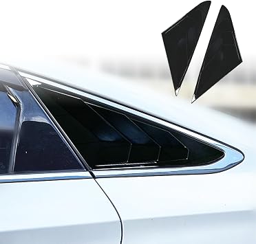 for Hyundai Sonata 2015 2016 2017 Racing Style Rear Side Window Louvers Side Window Scoop Covers Vent Auto Exterior Decoration Accessories 2PCSGlossy Black