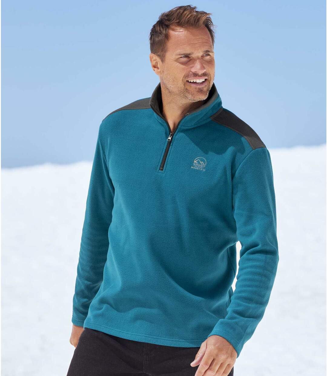 ATLAS FOR MEN - Set di 4 Maglioni in Pile da Uomo - Ultra Leggero e Caldo - Maglione a Collo Alto con Zip - Ideale per l'inverno/Viaggio - Maglioni in Pile da Uomo - Disponibile in Taglie Grandi