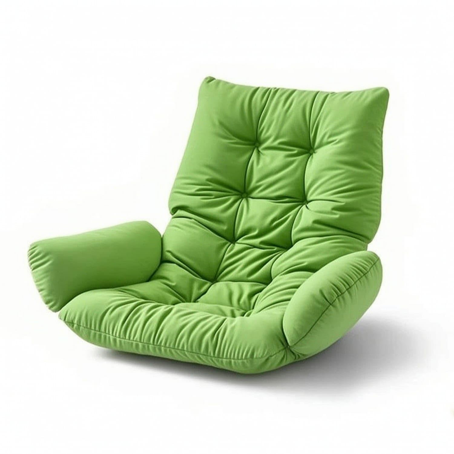 Tufted Hanging Swing Egg Chair Cushion Padded Egg Chair Cushion Quilted Soft for Patio, Balcony, Sunroom, Reading Corner, Lime Green, Regular-image-43