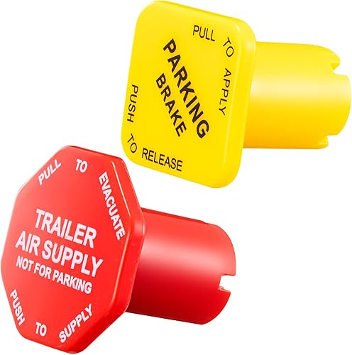 Pomos de freno de estacionamiento y aire 298818 298817, 298818N amarillo para semirremolques y 298817N Pomo de freno de aire para remolque de