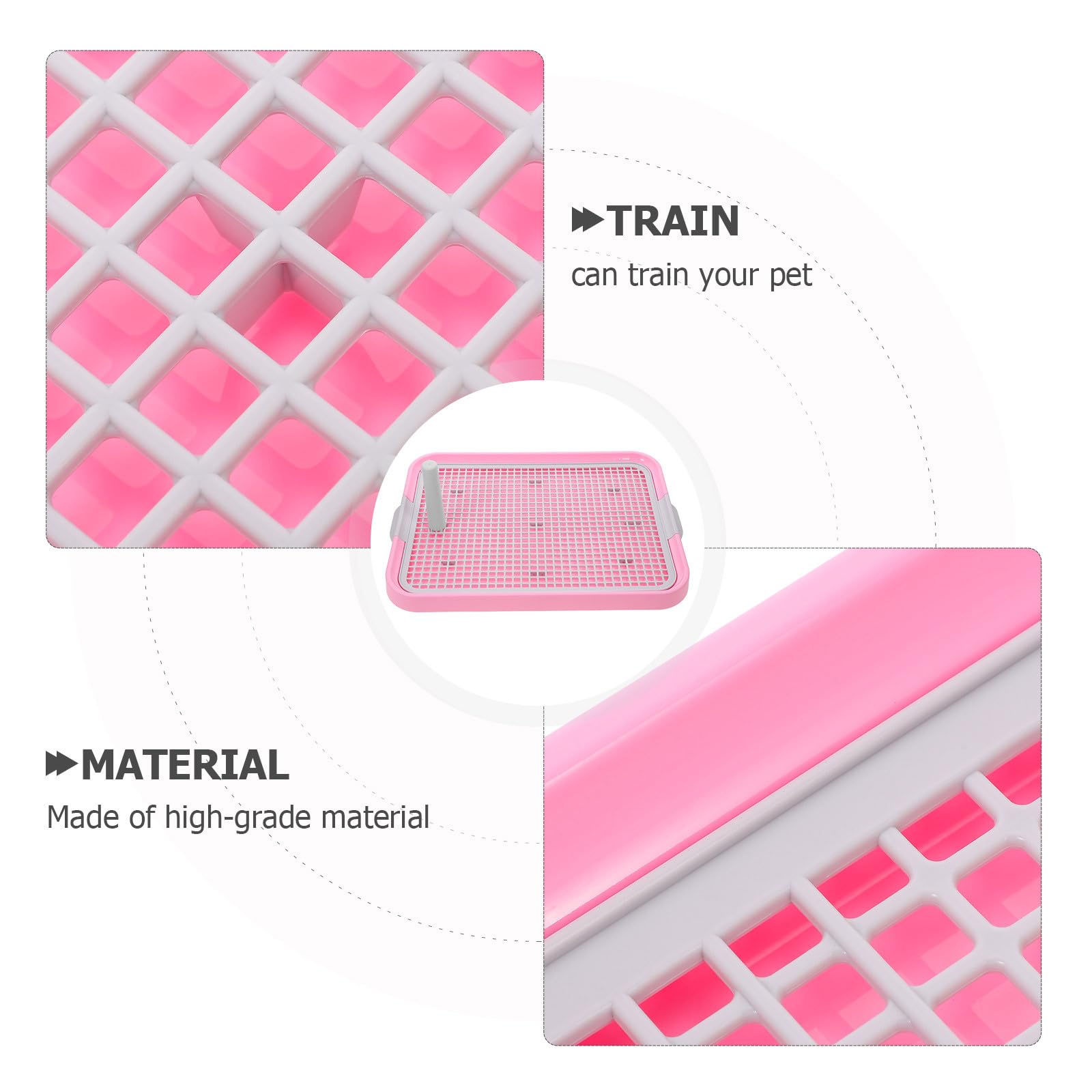 jojofuny rutschfeste Haustiertoilette aus Kunststoff in Rosa Bequeme Welpen Toilette für Drinnen Verhindert Verrutschen für Zuhause und Indoor Bereich