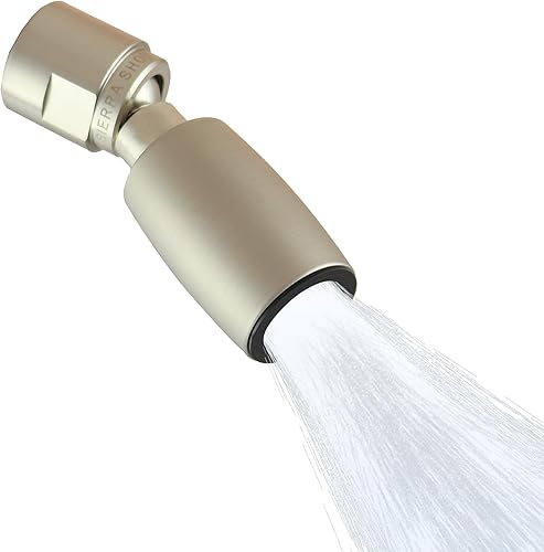 Miniatura 9 de High Sierra - Cabezal de ducha de metal de 2.0 GPM de alta eficiencia y bajo flujo, versión mejorada, oculta hilos antiestéticos de brazo de ducha