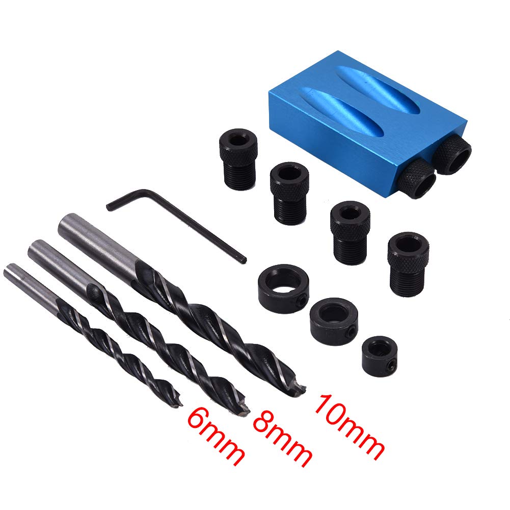 Pocket Hole Jig Kit - Voor het boren van pocketgaten en schuine gaten