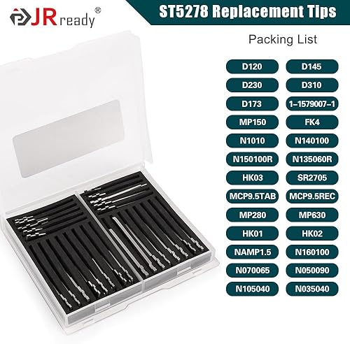 Miniatura 6 de JRready ST5278 Puntas de repuesto para herramienta de extracción de pasadores, 26 piezas, puntas de herramienta extractora de pines, herramienta de