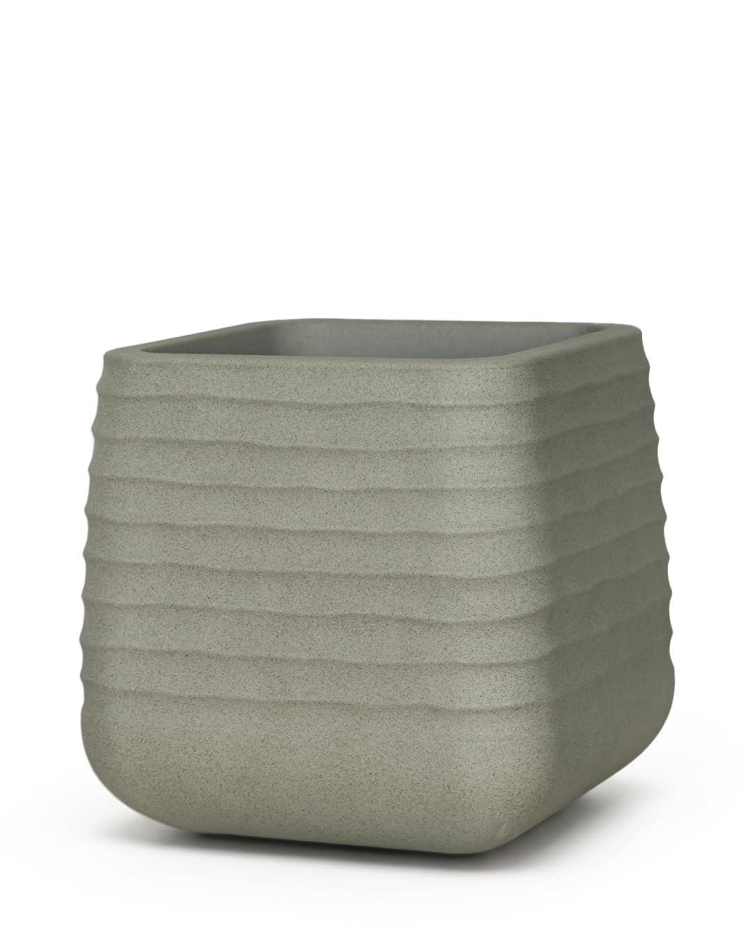 Mazovia Interno Ed Esterno Vaso da Fiori Terrazza 41.5x41.5cm Grigio Eco