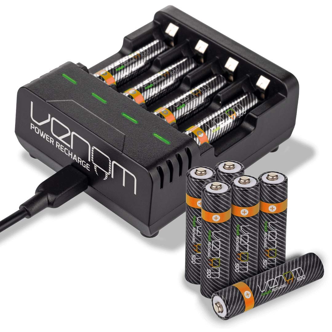 VenomPower Recharge - Charging Station plus 10 x AAA 500mAh Rechargeable Batteries