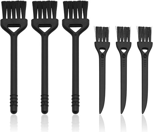 Cepillo de limpieza de teclado, 6 piezas de mango de plástico de nailon antiestático kit de cepillo apto para teclado de computadora, laptop,