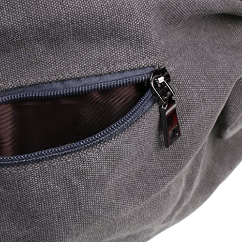 gazechimp Moda Feminina Bolsa De Lona Bolsa De Ombro Crossbody Sacos Sacola Bolsa Ocasional - Cinza