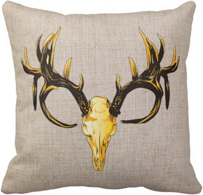 Outdoor Seat Cushion Cover Both Sides Same Pattern Square Cotton Linen 22x22 Inch