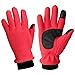 HUBGFEQ Winter Keep Warm Leather Ski Glove Velevt Snow Skateboard Full Finger Windproof Climbing Riding