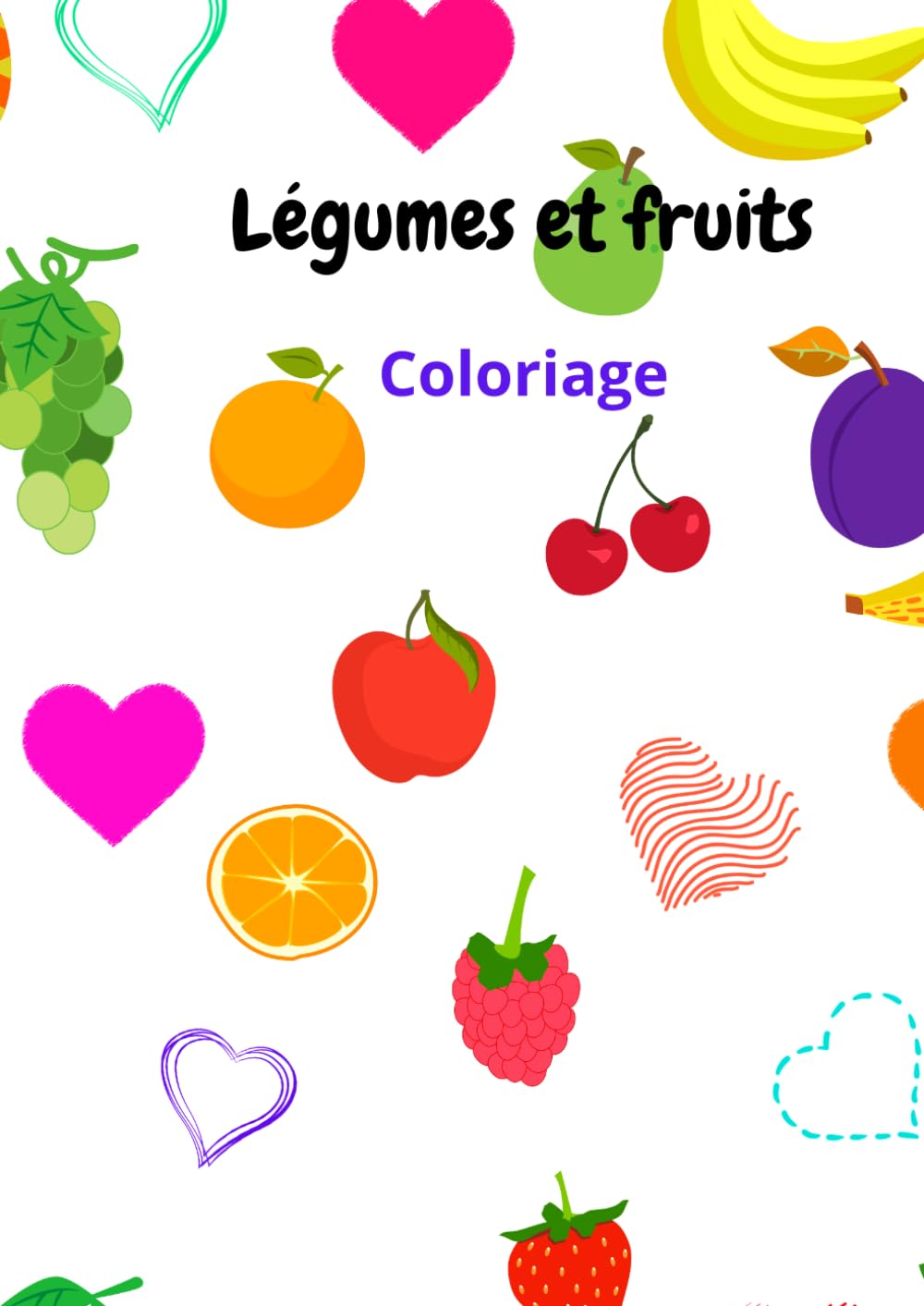 Légumes et fruits: Coloriage
