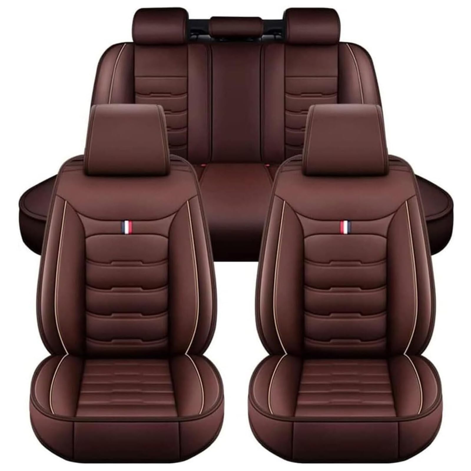 ZQRHHWINY Car Seat Covers, for Hyundai i10 i20 i30 i40 ix20 ix25 ix35 ix55 Breathable Nonslip Resistant Car Seat Protectors Covers Full Set Front Rear Seat Protectors Easy Fit,C