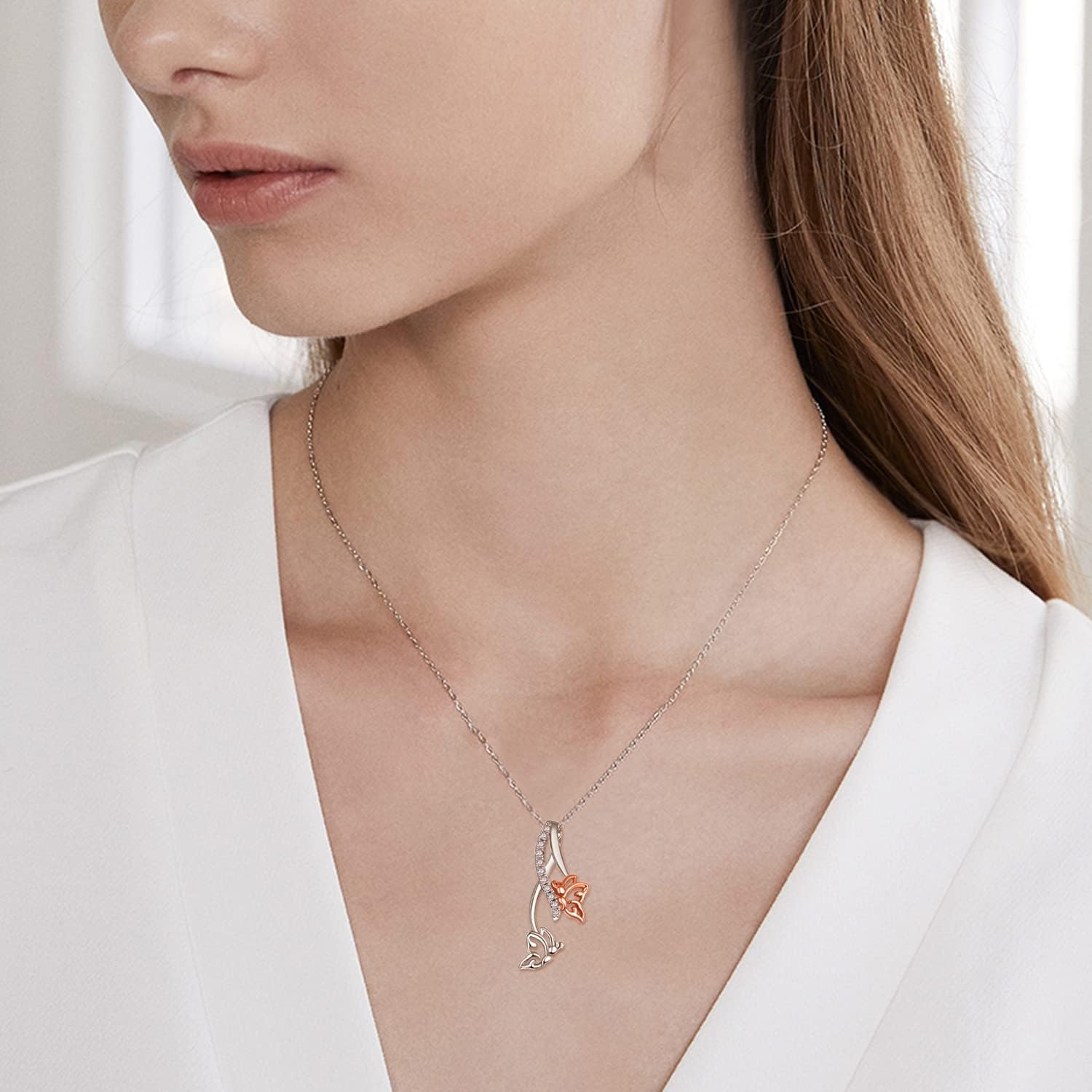 Palpitate Bee/Butterfly Necklace for Women 925 Sterling Silver Insect Jewelry Christmas Gifts for Daughter Grandma Mom - Image 5