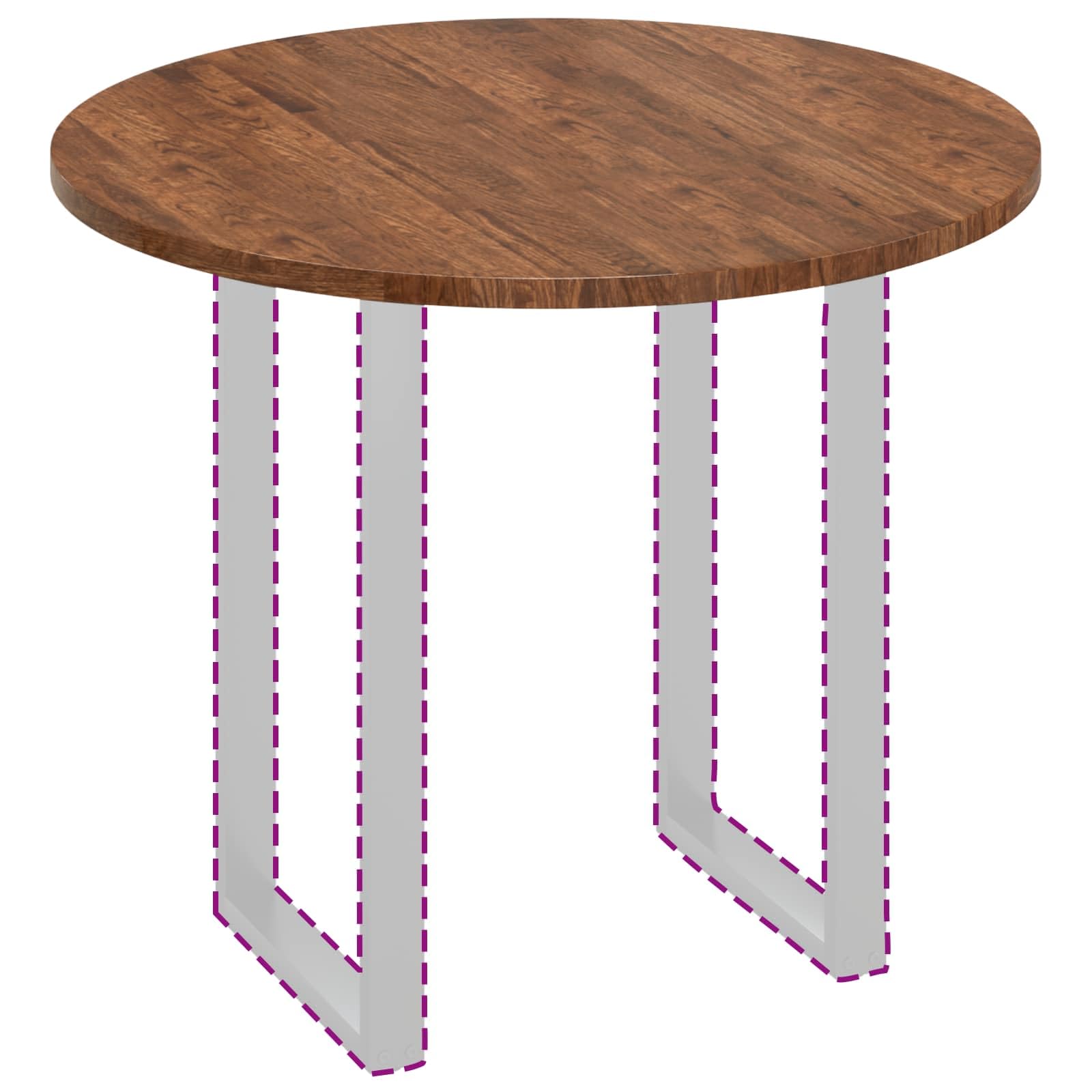 vidaXL Table Top Ø 90 x 2.5 cm Round Solid Oak Wood Light Brown