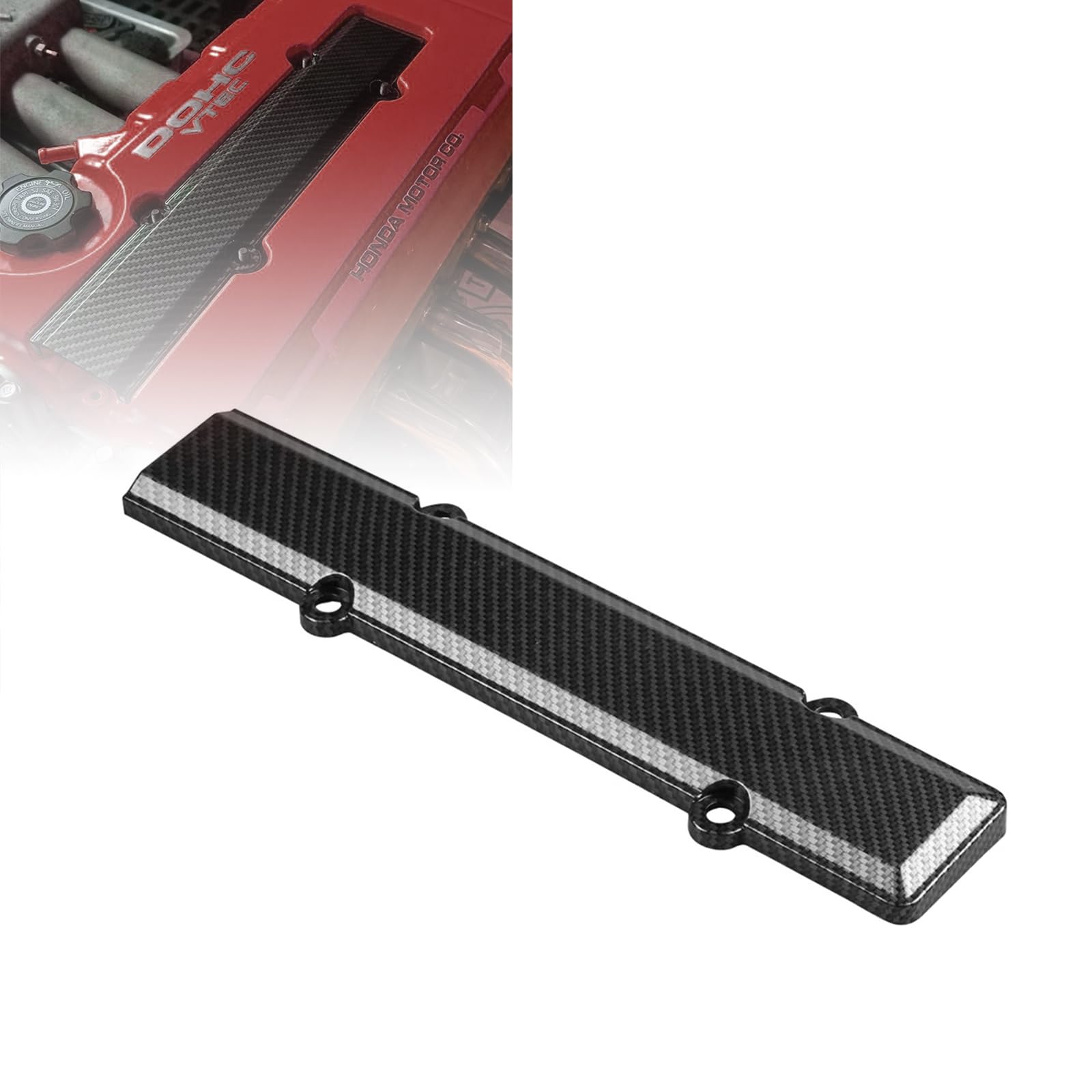 RYANSTAR Engine Valve Carbon Fiber Style Spark Plug Cover B-Se-RIE St-Iker Compatible with Civic B16 B18