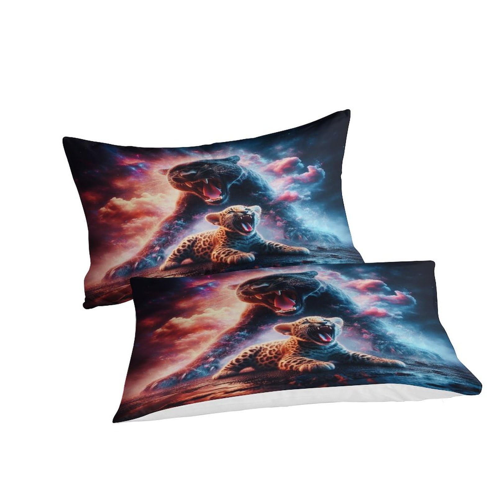 Stampato in 3D tigre Copertina Stampata Microfibra Disegnata Biancheria Da Letto Ipoallergenico Con 2 Federe,King（220x240cm）, Per Adolescenti E Adulti