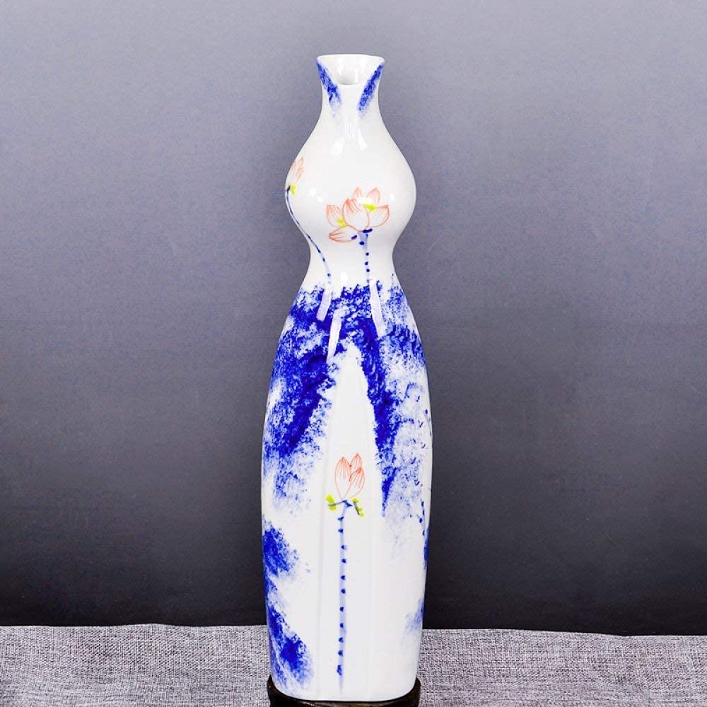 Keramikvase, Blaues Und Weißes Porzellan, Cheongserie-Vase/Chinesischer Stil/Blau, C (D)
