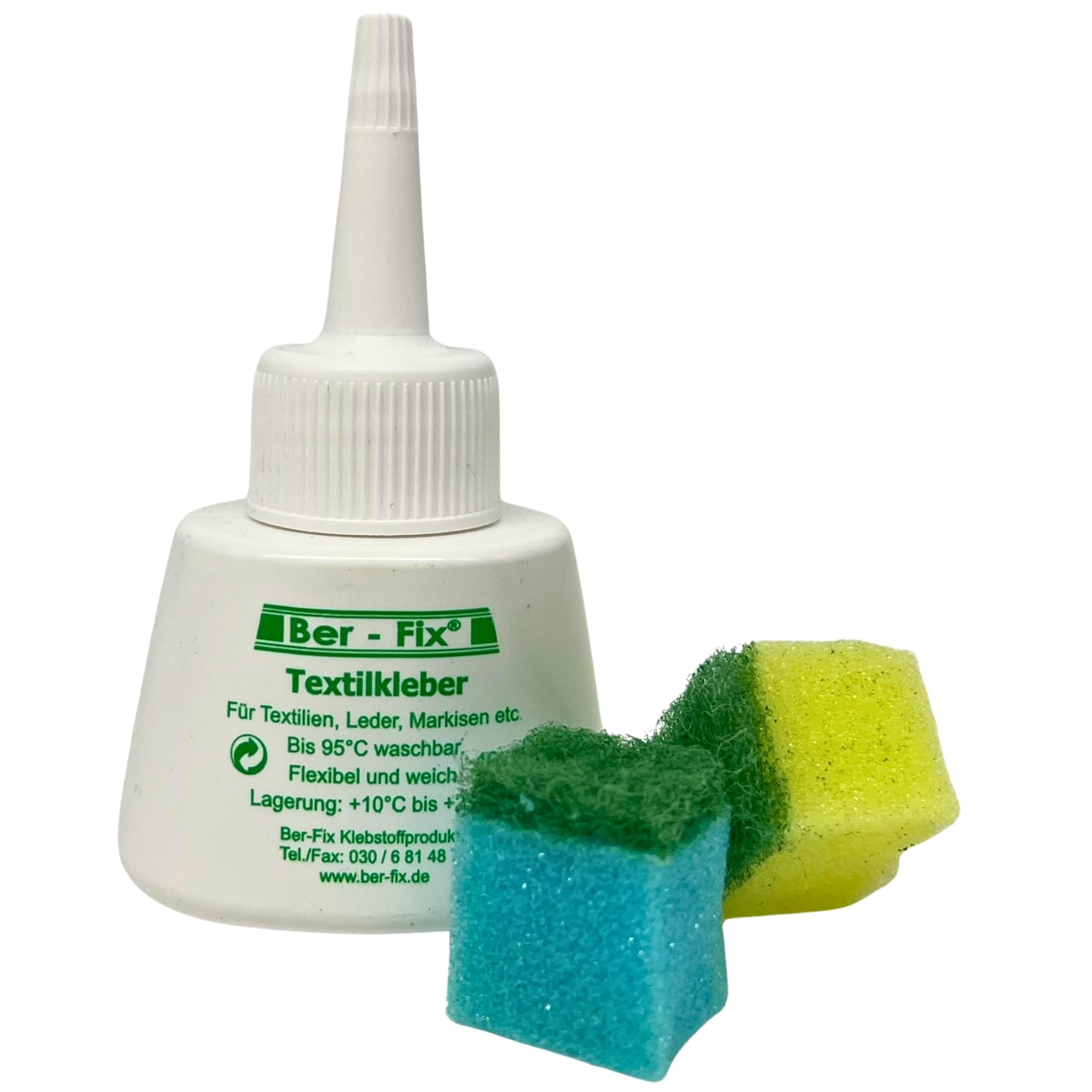 Ber-Fix Textilkleber - Stoff & Markise (40g) | Textilkleber für Stoff, Jeans, Saum, Flicken und Bastelarbeiten; Klebeprobe bei Beschichtung empfohlen.