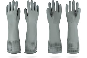 MAMISON Dishwashing Gloves - Large Rubber Gloves