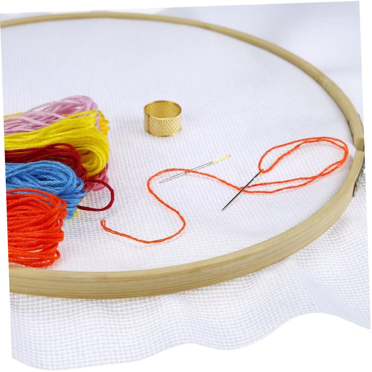 COHEALI Embroidery Set Cross-Stitch Cloth 6pcs Cotton Fabric DIY Hand Embroidery Material Perfect for Craft Needlework Craft Fabric Quarters