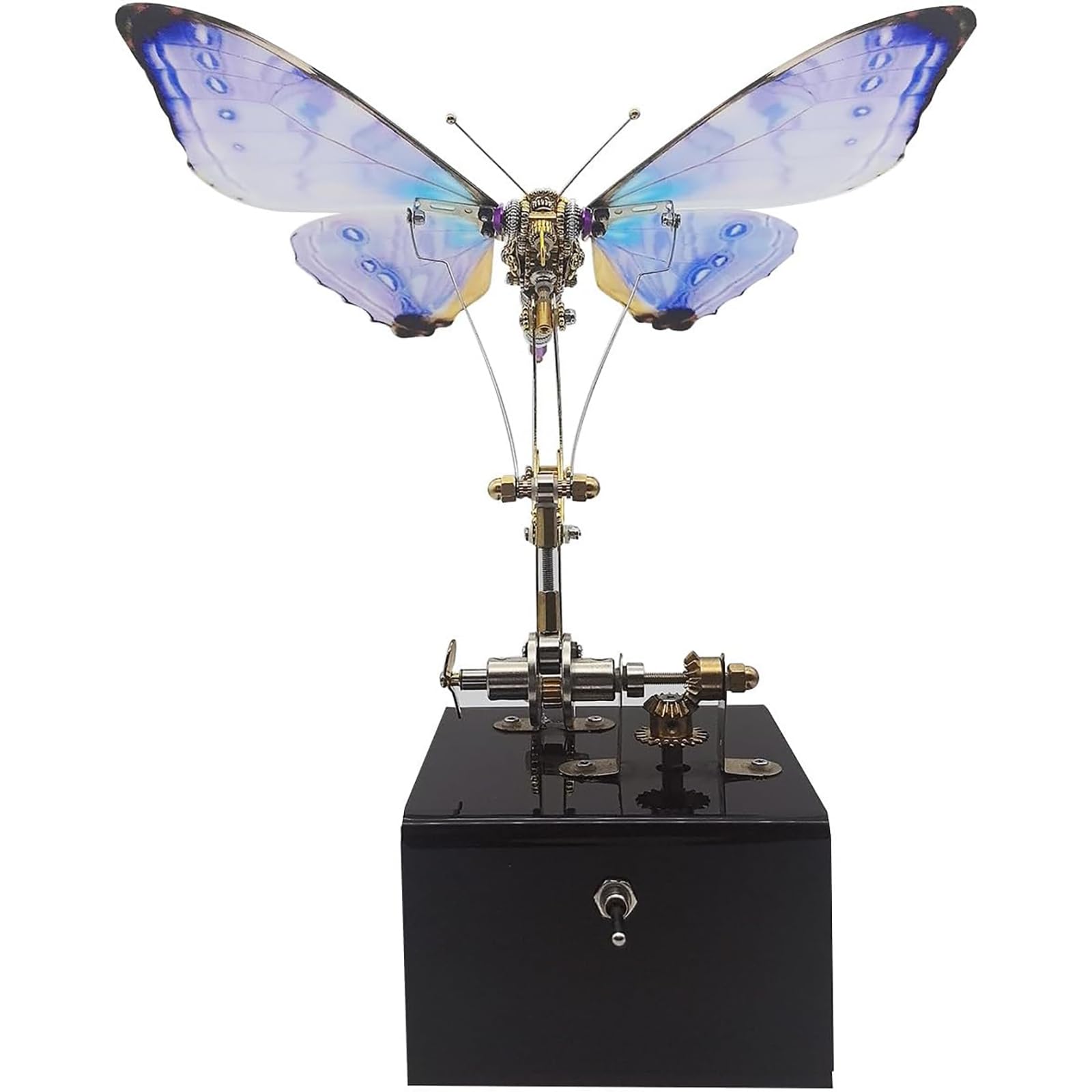 Genérico Rompecabezas 3D Metal Mariposa Dinámica, Kit de Modelo con Caja Música