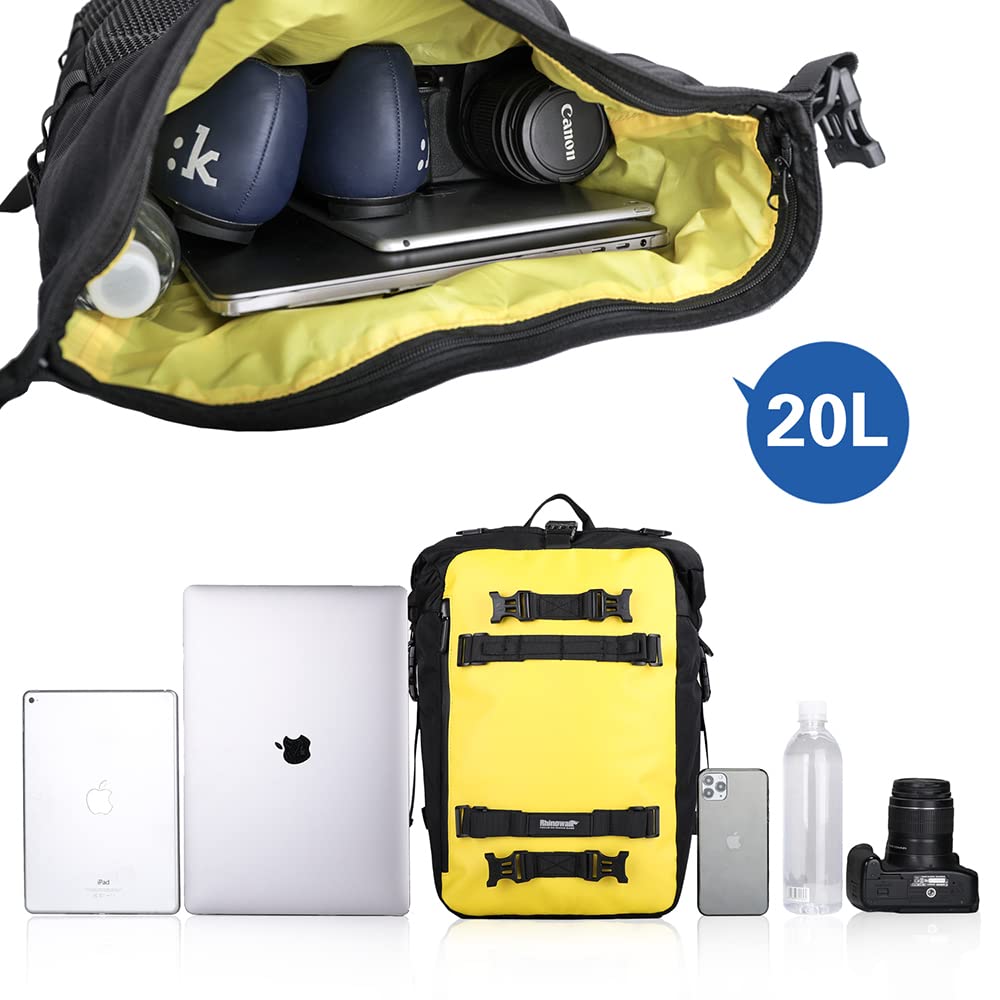 ENJOHOS Borsa Moto Posteriore Impermeabile 20L Zaino Moto Sella Serbatoio