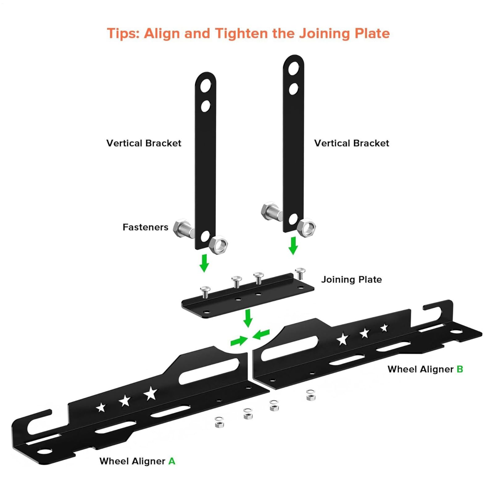 Kit d'alignement des Roues, Outil de Lecture Automatique des Orteils, kit d'alignement précis des Roues avec 2 Rubans de Mesure pour l'entretien de Voiture, Camion, Moto, remorque, Magasin, Garage