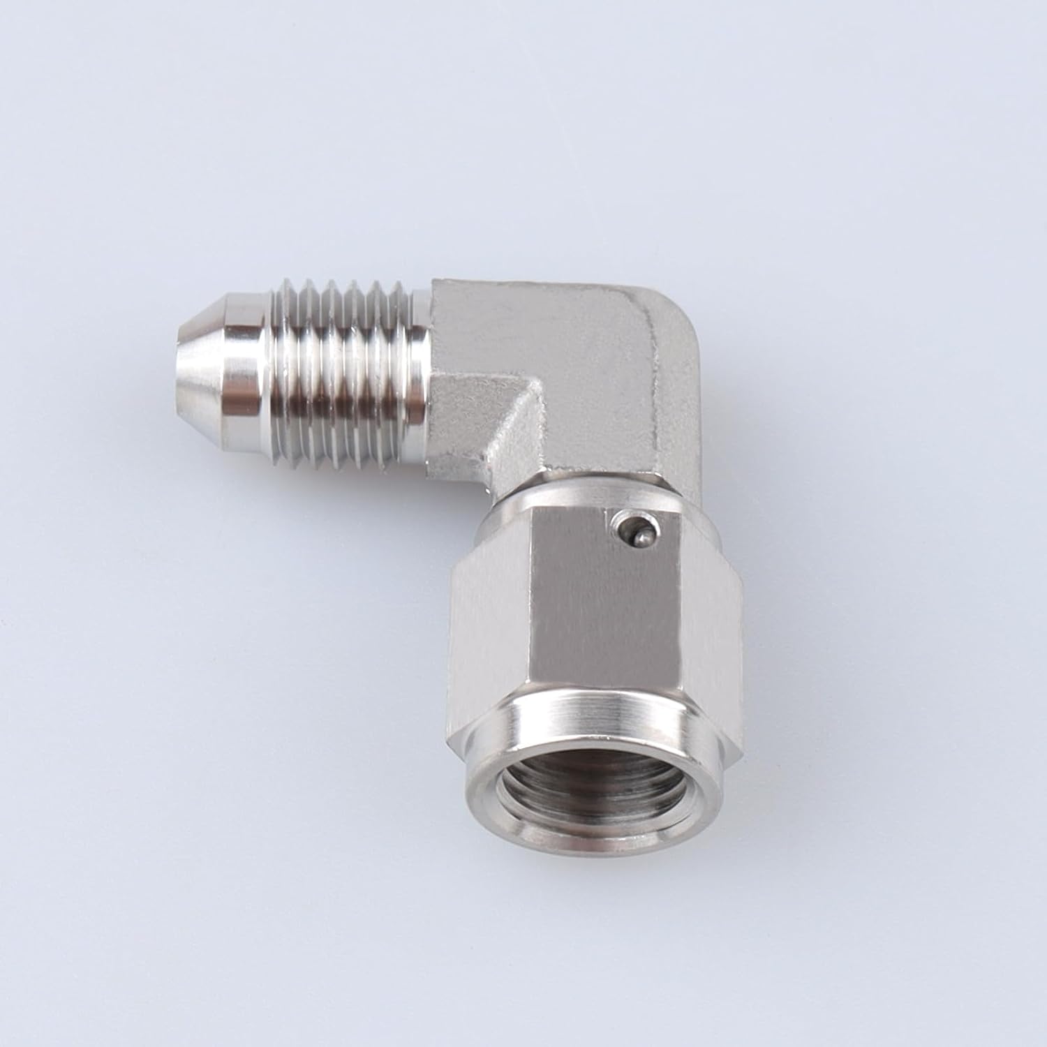 AC PERFORMANCE -4 AN Male to Female 90 Degree Swivel Stainless Steel Brake Fitting Adapter