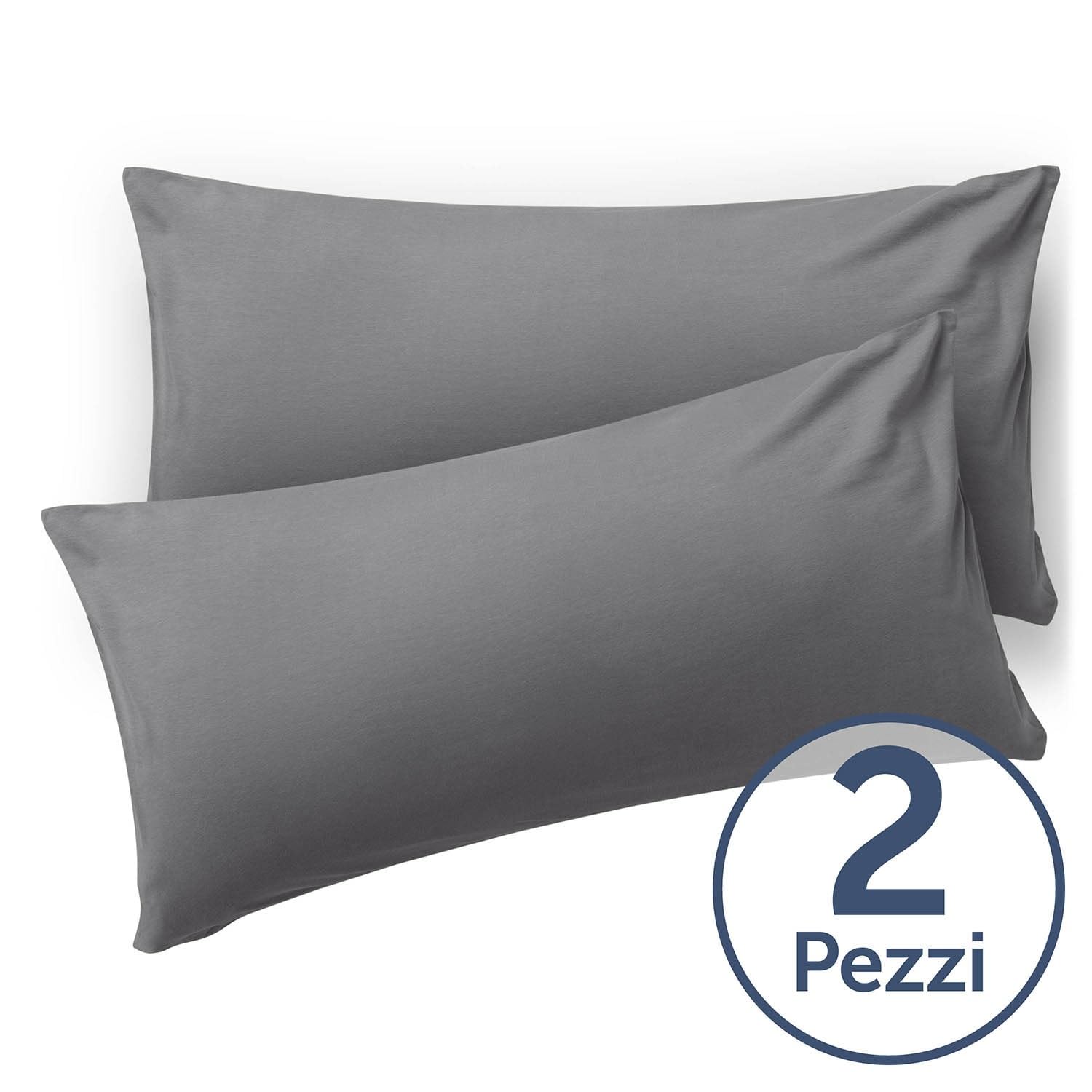 Blumtal Federe Cuscini Divano 40x80 cm - Set di Copricuscini per Divani in Microfibra a 2 Pezzi con Chiusura a Busta, certificati Oeko-Tex, extra morbidi e lavabili - Grigio