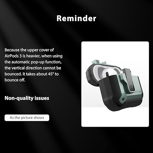 Miniatura 6 de Nillkin Funda para Airpods 3 con bloqueo magnético seguro, funda protectora para Airpods 3 con llavero de metal, cuerpo completo a prueba de golpes