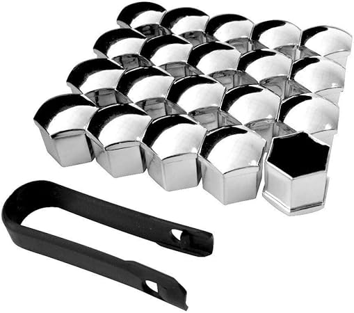 Amazon 枚ユニバーサルさび止め17 19 21 ボルト 帽子 カラフル 車 タイヤ ホイール ナット カバー ユニバーサル Color Name Silver 19mm タイヤ 車 バイク