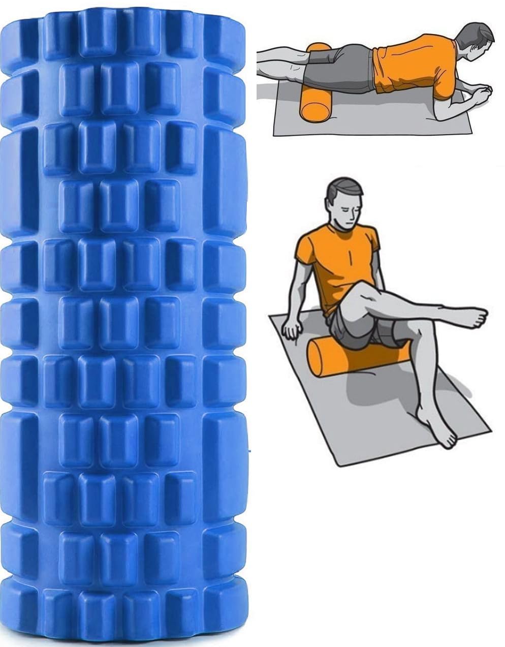 B Vibes Grid Foam Roller exercise Workout Exercise Roller (Length 33 Cm) ||-image-10