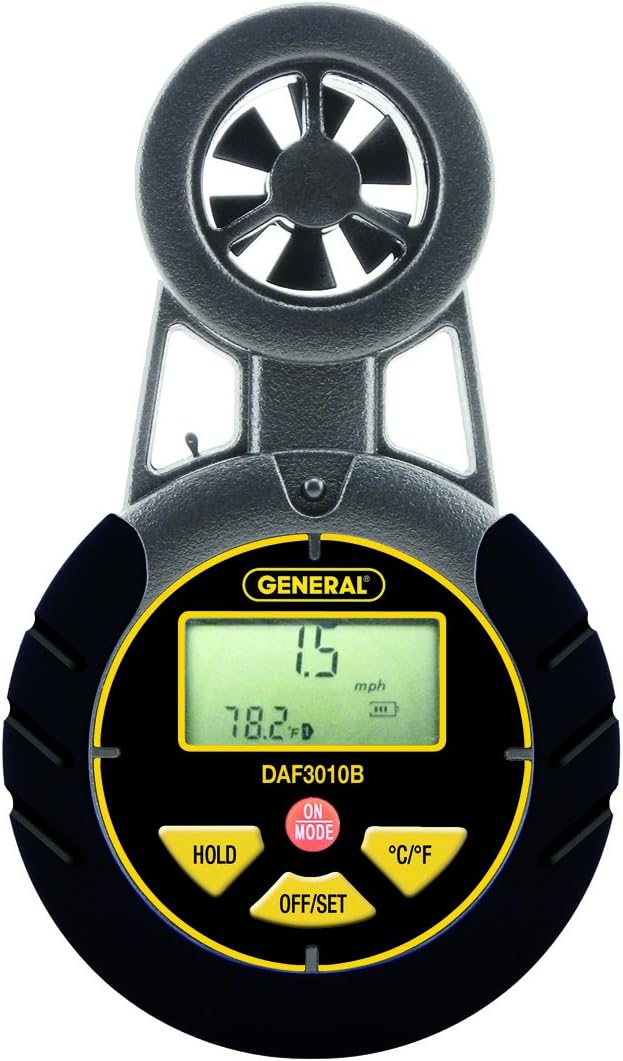 General Tools DAF3010B Airflow Seeker Digital Airflow Meter