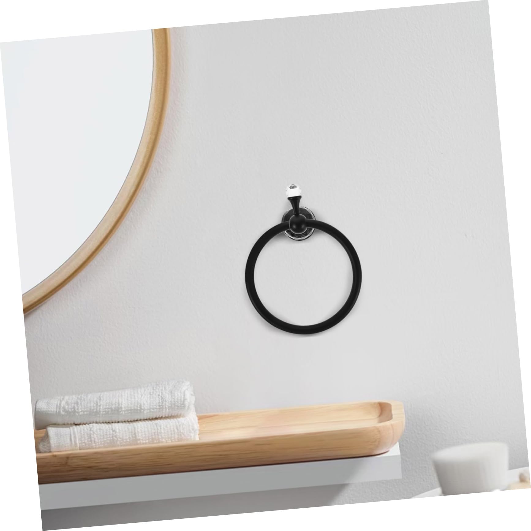 Toallero De Aro: Toallero Grueso para Baño. Moderno Colgador Redondo De Pared para Baño, Cocina Y Accesorios.
